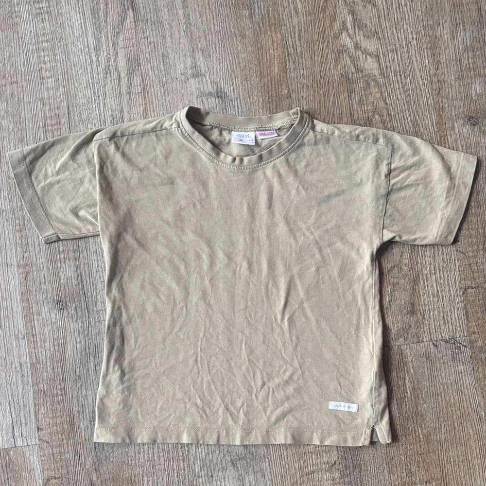 Zara tan short sleeve shirt